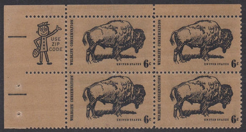 # 1392 (1970) Buffalo - Mr. Zip, BK/4, UL, MNH