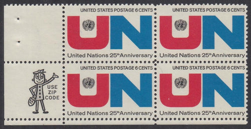 # 1419 (1970) United Nations - Mr. Zip, BK/4, LL, MNH