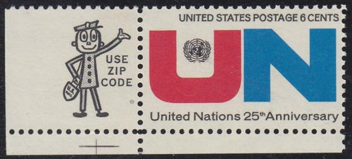 # 1419 (1970) United Nations - Mr. Zip, Sgl, LL, MNH
