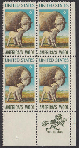 # 1423 (1971) Sheep - Mr. Zip, BK/4, LR, MNH