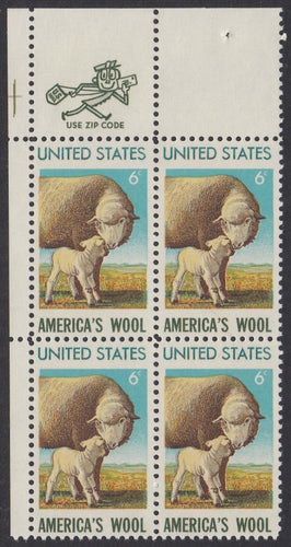 # 1423 (1971) Sheep - Mr. Zip, BK/4, UL, MNH
