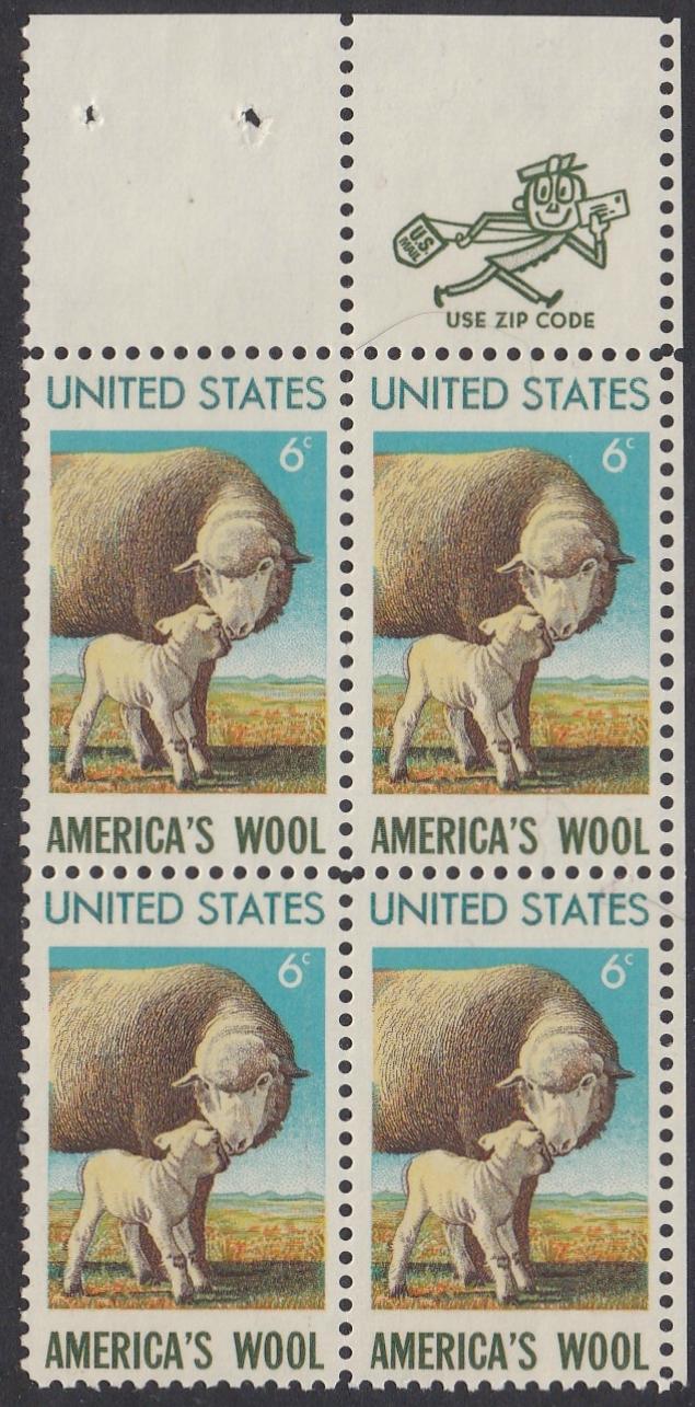 # 1423 (1971) Sheep - Mr. Zip, BK/4, UR, MNH