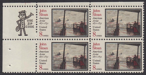 # 1433 (1971) Sloan - Mr. Zip, BK/4, UL, MNH