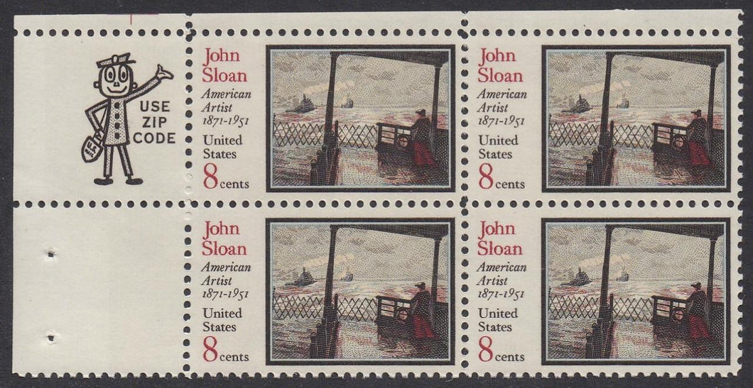 # 1433 (1971) Sloan - Mr. Zip, BK/4, UL, MNH