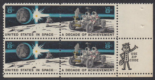 # 1434-35 (1971) Apollo 15 - Mr. Zip, BK/4, LR, MNH