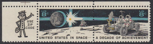 # 1434-35 (1971) Apollo 15 - Mr. Zip, Pr, UL, MNH