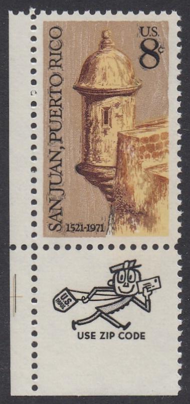 # 1437 (1971) San Juan - Mr. Zip, Sgl, LL, MNH