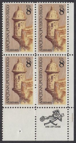 # 1437 (1971) San Juan - Mr. Zip, BK/4, LR, MNH