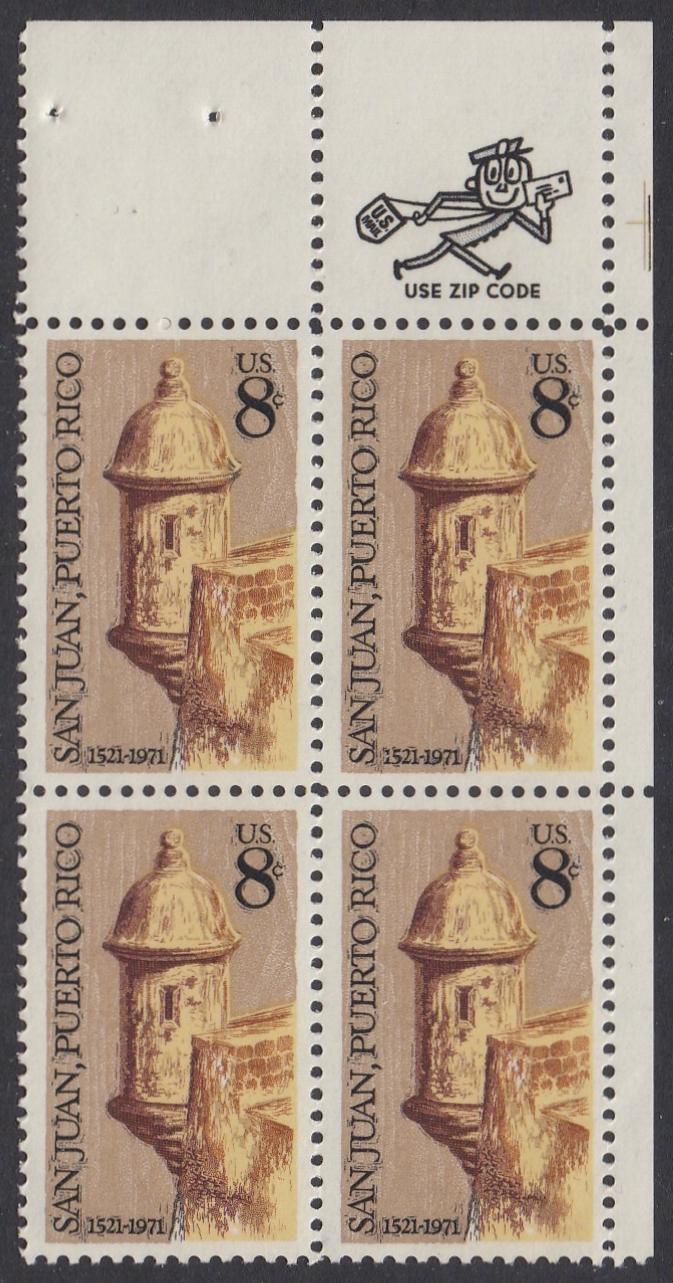 # 1437 (1971) San Juan - Mr. Zip, BK/4, UR, MNH