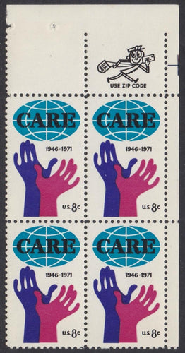 # 1439 (1971) CARE - Mr. Zip, BK/4, UR, MNH