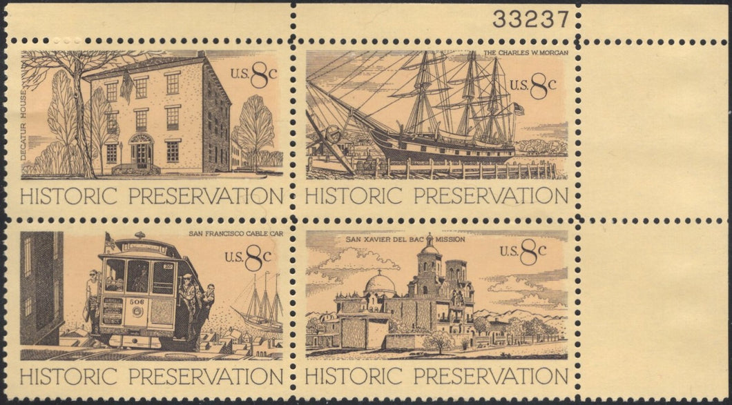 # 1440-43 (1971) Historic Preservation - PB, UR #33237, MNH