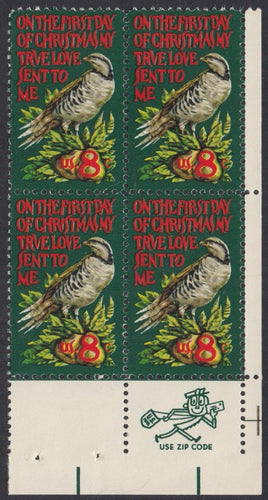 # 1445 (1971) Partridge in Pear Tree - Mr. Zip, BK/4, LR, MNH