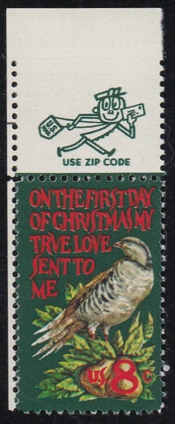 # 1445 (1971) Partridge in Pear Tree - Mr. Zip, Sgl, UL, MNH