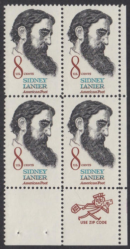 # 1446 (1972) Lanier - Mr. Zip, BK/4, LR, MNH