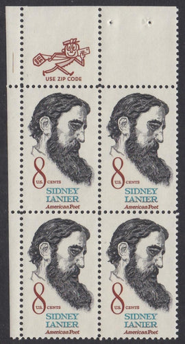 # 1446 (1972) Lanier - Mr. Zip, BK/4, UL, MNH