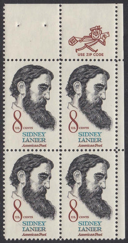 # 1446 (1972) Lanier - Mr. Zip, BK/4, UR, MNH