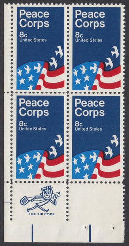 # 1447 (1972) Peace Corps - Mr. Zip, BK/4, LL, MNH
