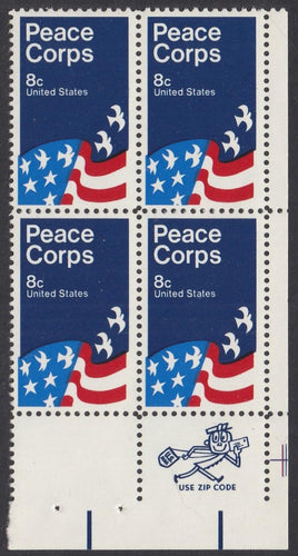 # 1447 (1972) Peace Corps - Mr. Zip, BK/4, LR, MNH