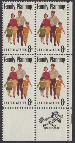 # 1455 (1972) Family - Mr. Zip, BK/4, LR, MNH