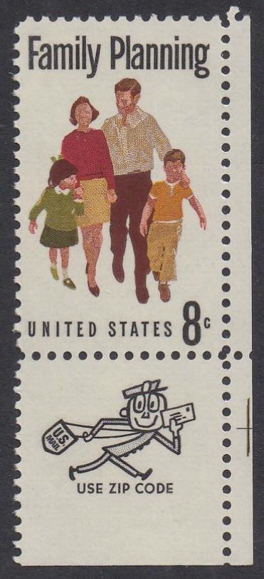 # 1455 (1972) Family - Mr. Zip, Sgl, LR, MNH