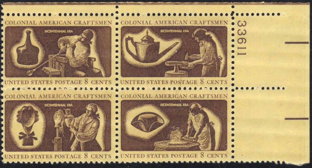 # 1456-59 (1972) Colonial Craftsmen - PB, UR #33611, MNH
