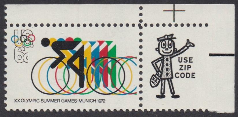 # 1460 (1972) Olympics - Mr. Zip, Sgl, UR, MNH