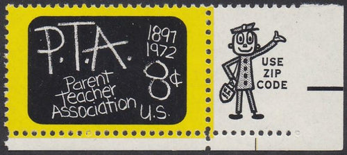 # 1463 (1972) PTA - Mr. Zip, Sgl, LR, MNH