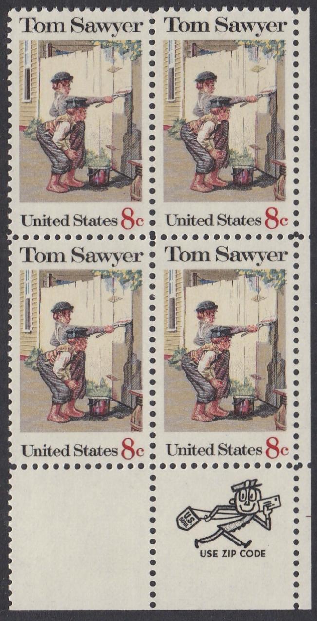 # 1470 (1972) Sawyer - Mr. Zip, BK/4, LR, MNH