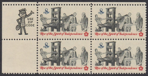 # 1476 (1973) Pamphlet Printer - Mr. Zip, BK/4, UL, MNH