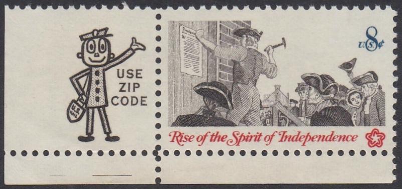 # 1477 (1973) Broadside Posting - Mr. Zip, Sgl, LL, MNH