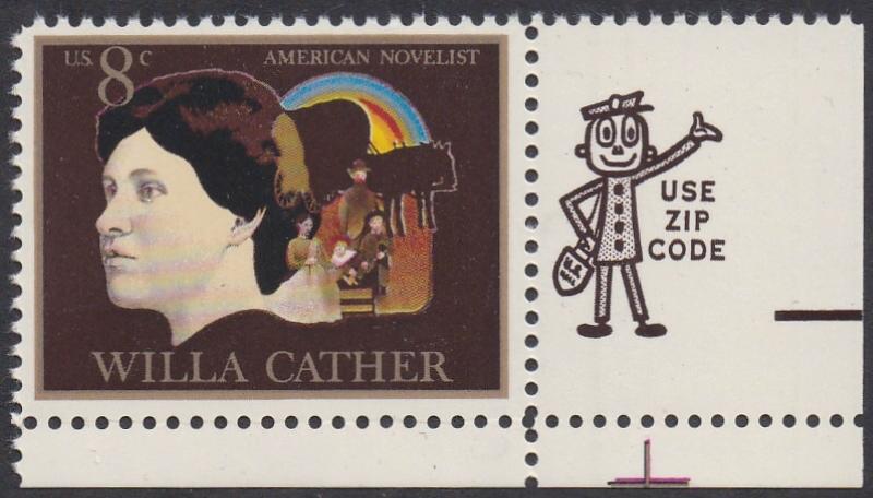 # 1487 (1973) Cather - Mr. Zip, Sgl, LR, MNH