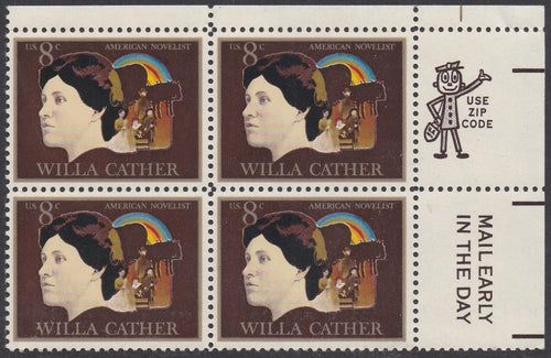 # 1487 (1973) Cather - Mr. Zip, BK/4, UR, MNH