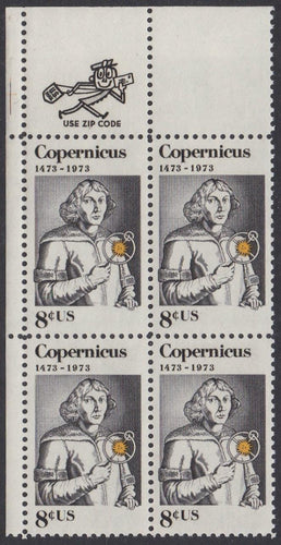 # 1488 (1973) Copernicus - Mr. Zip, BK/4, UL, MNH
