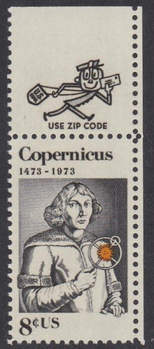 # 1488 (1973) Copernicus - Mr. Zip, Sgl, UR, MNH
