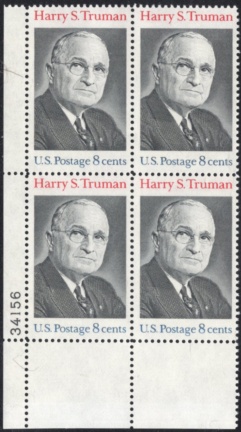 # 1499 (1973) Truman - PB, LL #34156, MNH
