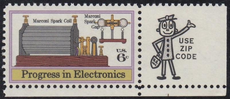 # 1500 (1973) Marconi - Mr. Zip, Sgl, LR, MNH