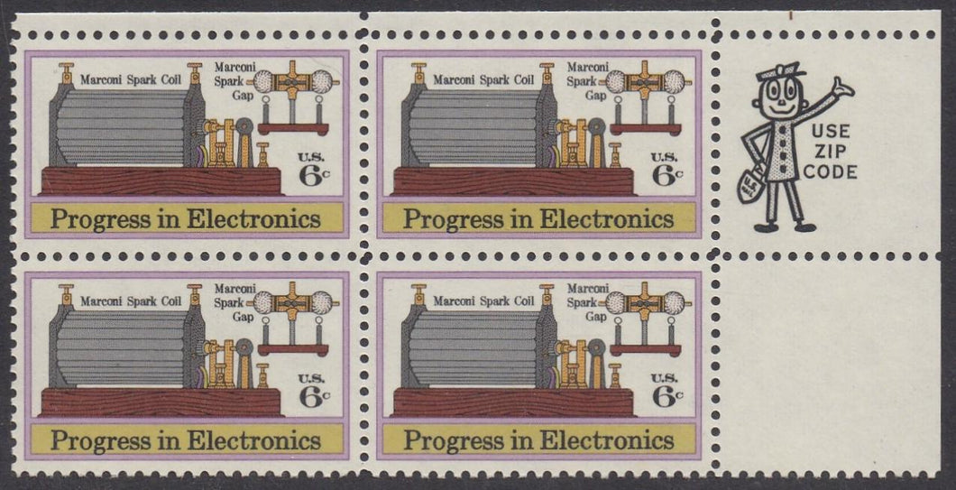 # 1500 (1973) Marconi - Mr. Zip, BK/4, UR, MNH