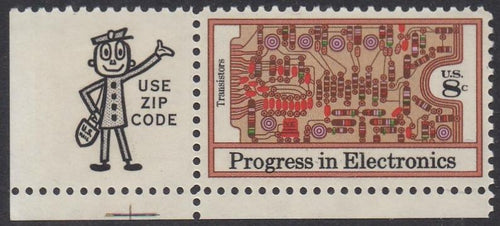 # 1501 (1973) Transistors / Circuit Board - Mr. Zip, Sgl, LL, MNH