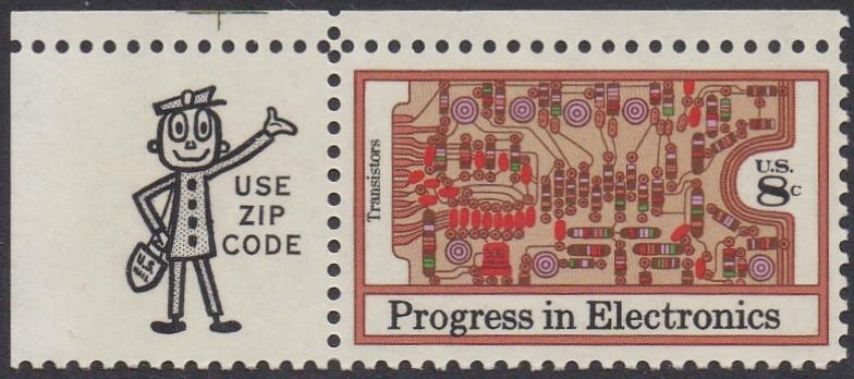 # 1501 (1973) Transistors / Circuit Board - Mr. Zip, Sgl, UL, MNH