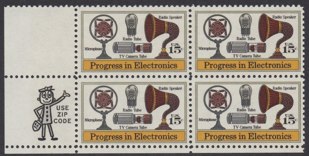 # 1502 (1973) Transistors / Circuit Board - Mr. Zip, BK/4, LL, MNH