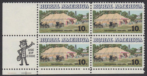 # 1505 (1973) Chautauqua Inst. - Mr. Zip, BK/4, LL, MNH