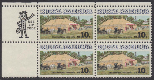 # 1505 (1973) Chautauqua Inst. - Mr. Zip, BK/4, UL, MNH