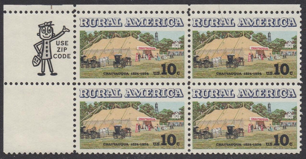 # 1505 (1973) Chautauqua Inst. - Mr. Zip, BK/4, UL, MNH
