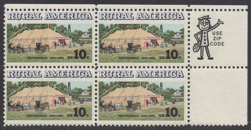 # 1505 (1973) Chautauqua Inst. - Mr. Zip, BK/4, UR, MNH