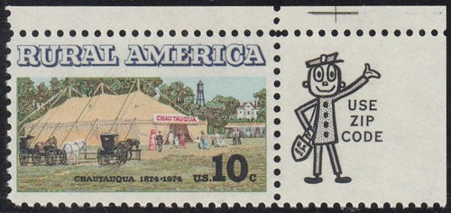 # 1505 (1973) Chautauqua Inst. - Mr. Zip, Sgl, UR, MNH