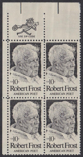 # 1526 (1974) Frost - Mr. Zip, BK/4, UL, MNH