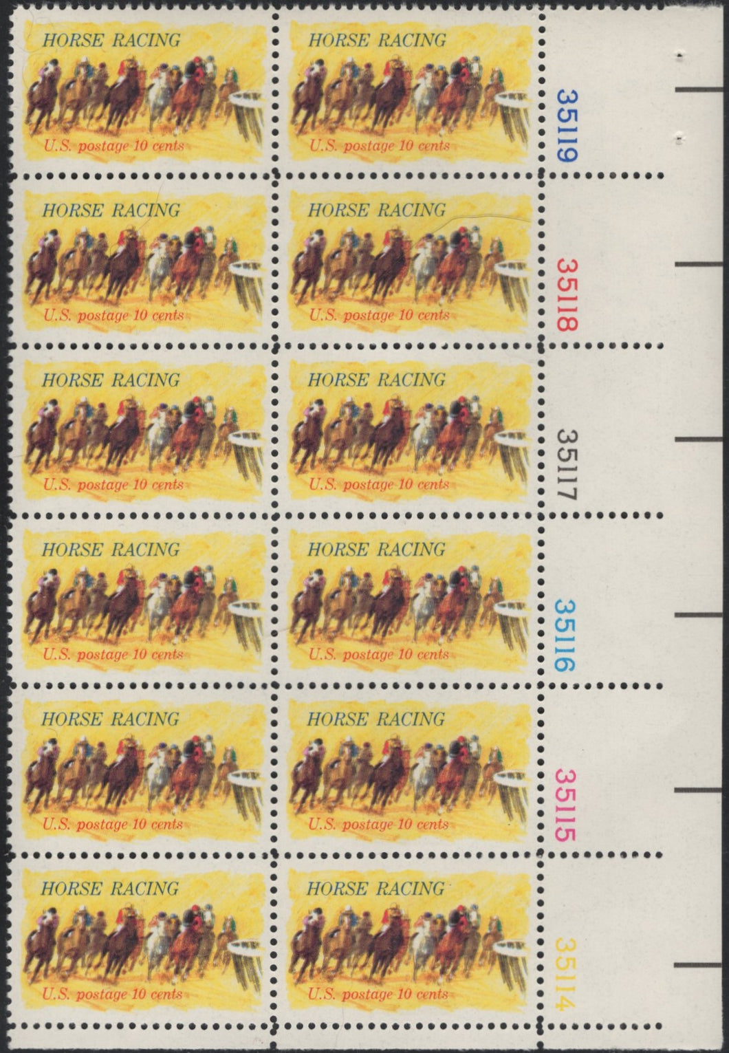 # 1528 (1974) Horse Racing - PB, LR #35119, MNH