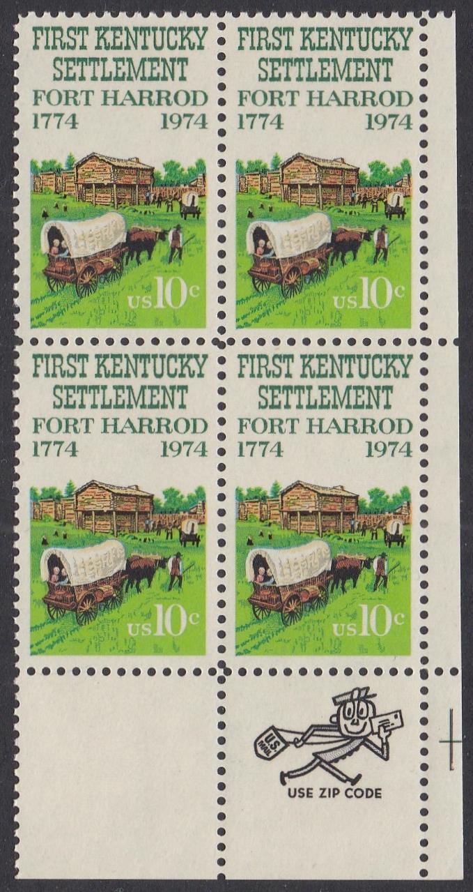 # 1542 (1974) Fort Harrod - Mr. Zip, BK/4, LR, MNH