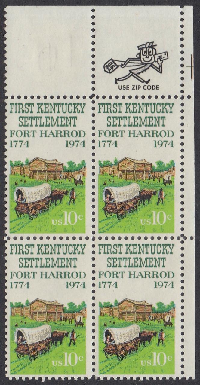 # 1542 (1974) Fort Harrod - Mr. Zip, BK/4, UR, MNH