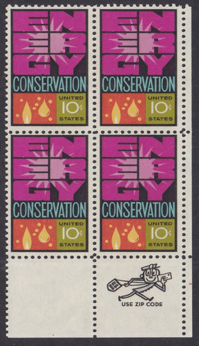 # 1547 (1974) Energy - Mr. Zip, BK/4, LR, MNH